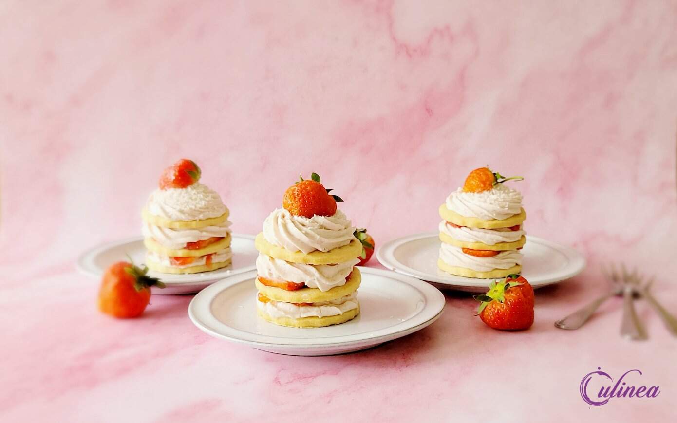 Aardbeienjam icebox cakejes