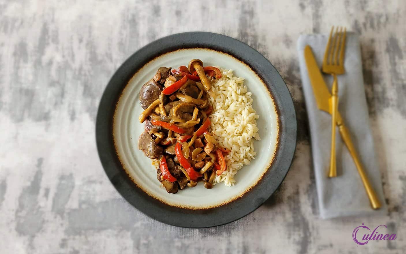 Kippenlevertjes Stroganoff