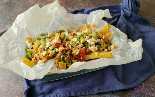 Loaded Fries met Shoarma Kipstukjes
