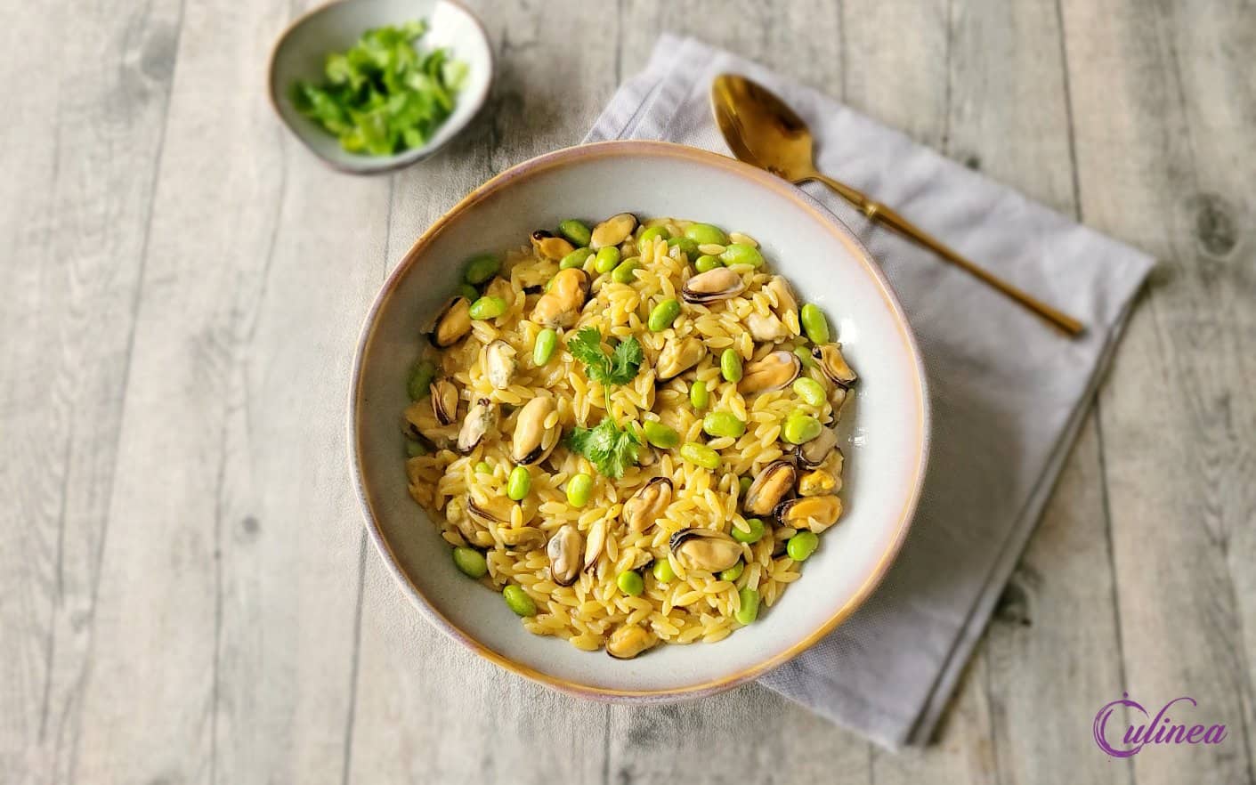 Rode curry orzotto met mosselen