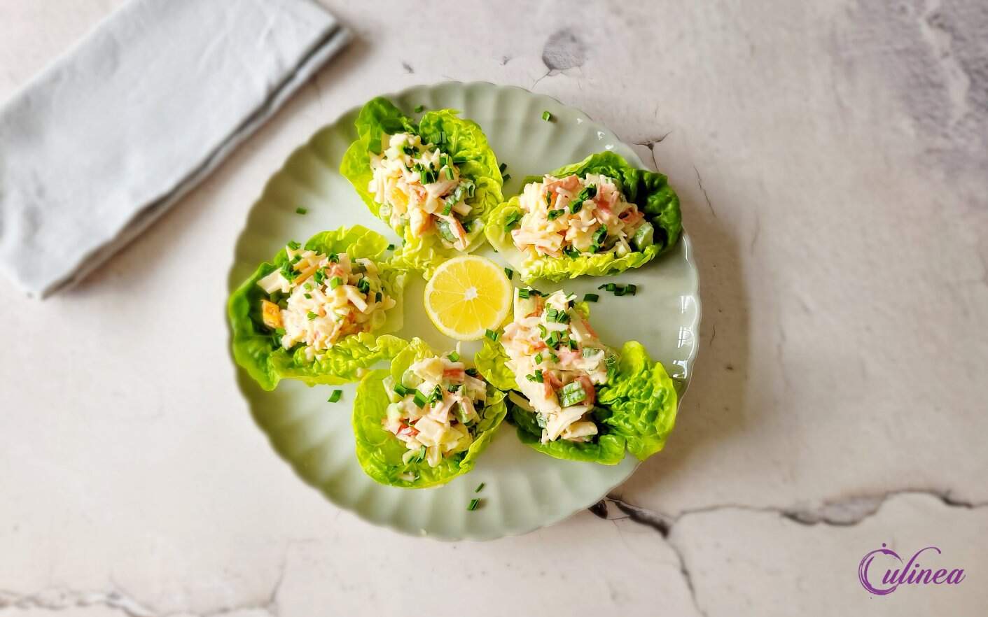 Slawraps met surimi salade