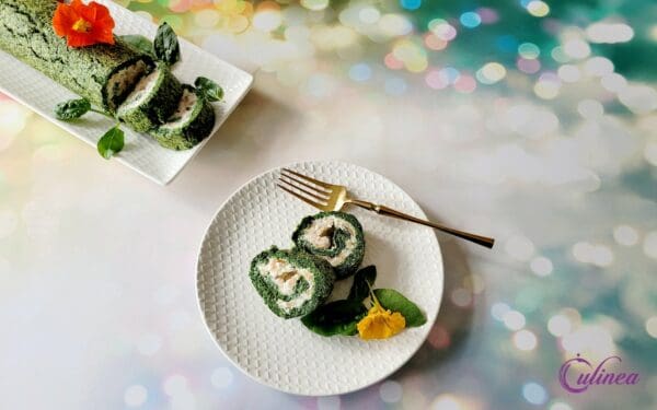 Spinazieroulade met zalm en roomkaas