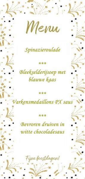 Vier verschillende Kerstmenu’s