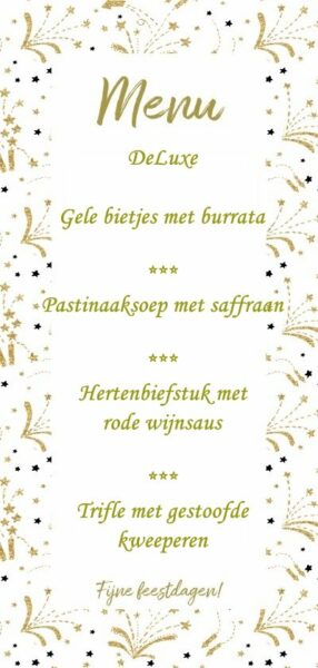Vier verschillende Kerstmenu’s