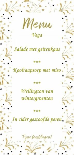 Vier verschillende Kerstmenu’s
