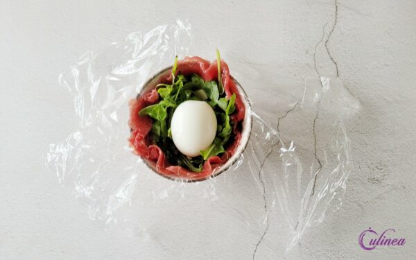 Carpaccio bonbon met ei