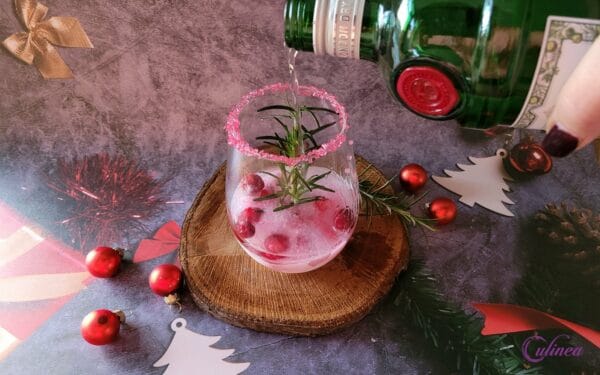 Cranberry en rozemarijn gin-tonic
