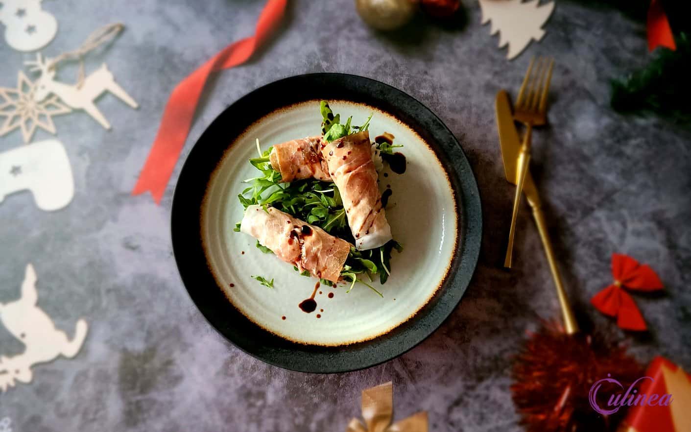 Italiaanse ham en rucola rolletjes