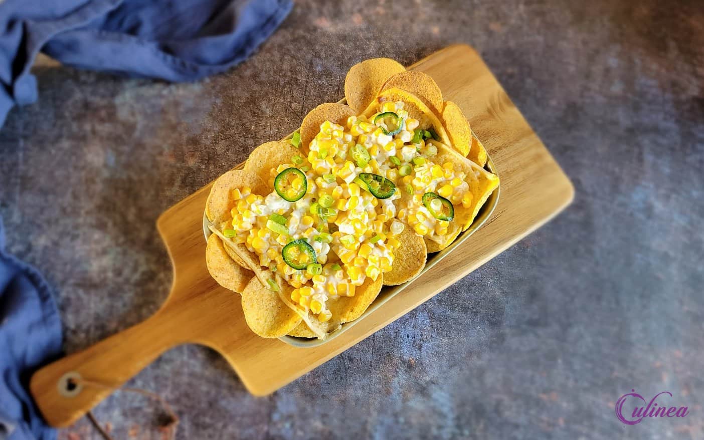 Nachos met Mexicaanse maïssalade esquites