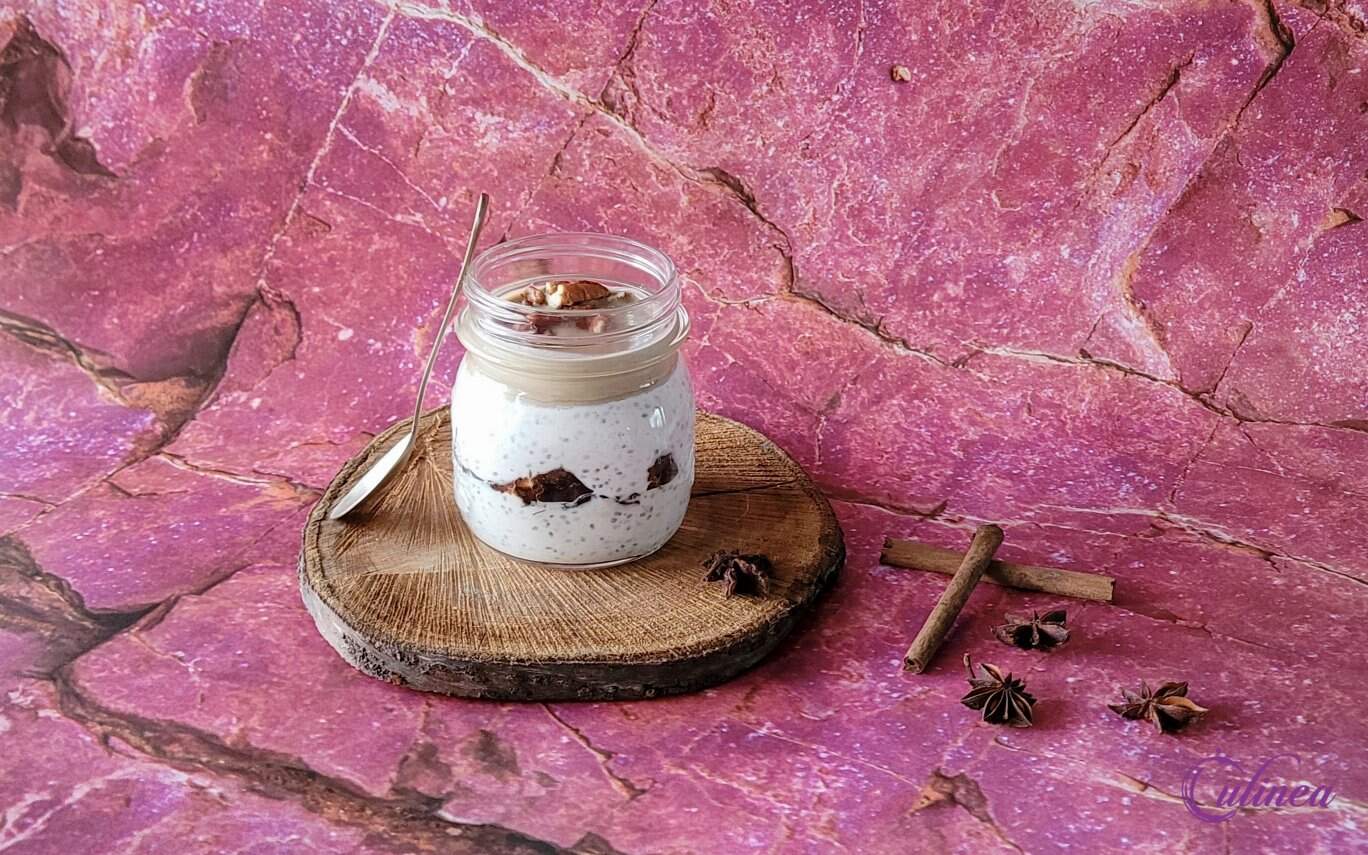 Chiapudding met chai en dadels