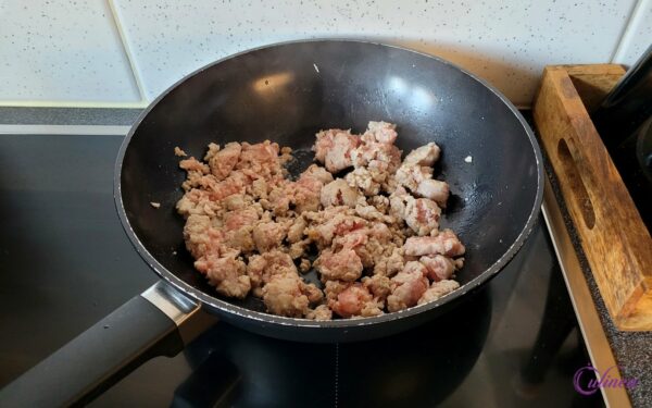 Pasta met Worst en Prei