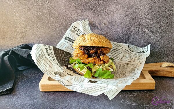 Krokante chili kipburger