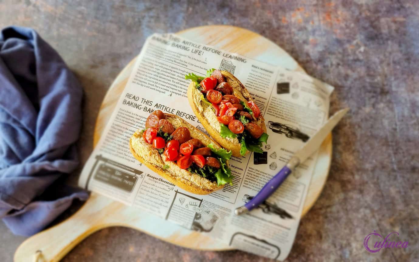 Pistoletje chorizo met chimichurri