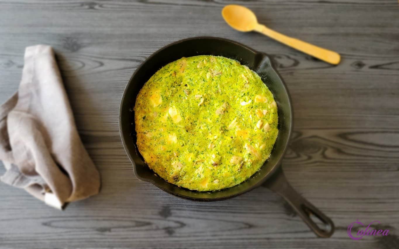 Frittata met daslook en kaas