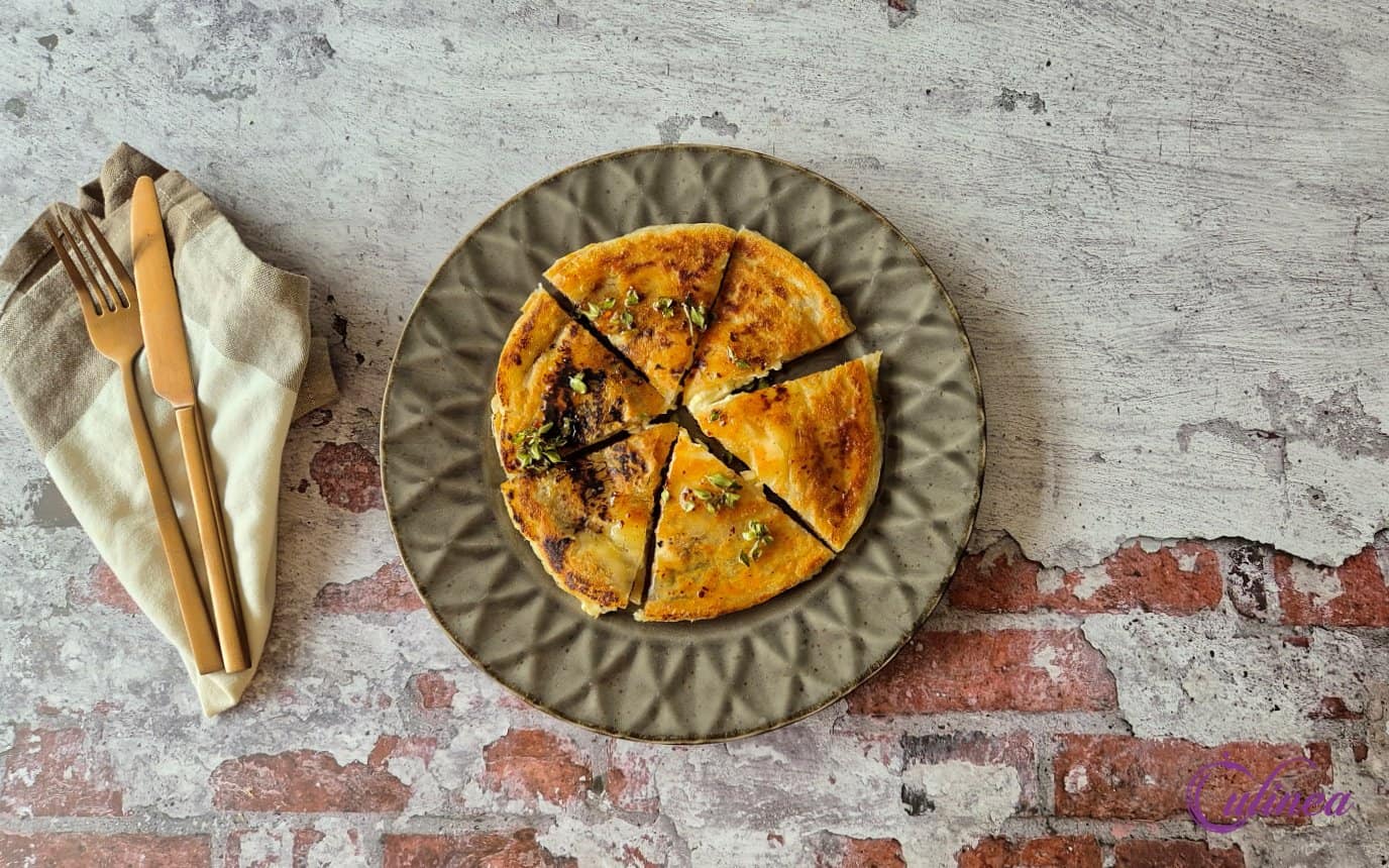 Paratha gevuld met feta