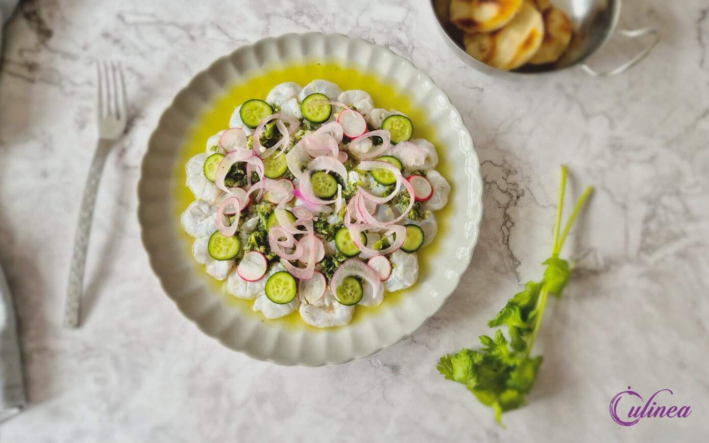 Aguachile van garnalen