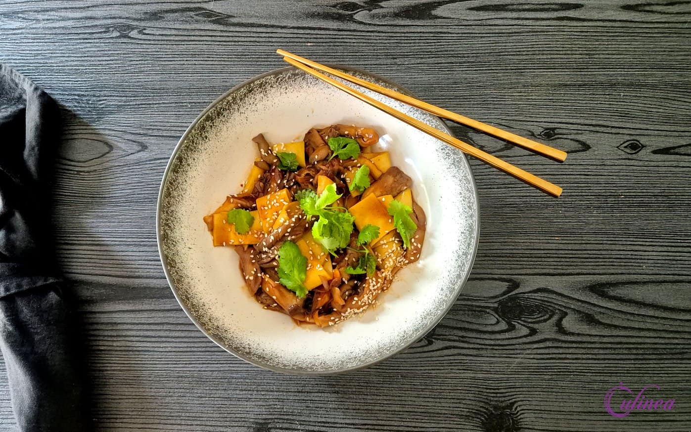 Roerbak teriyaki paddenstoelen