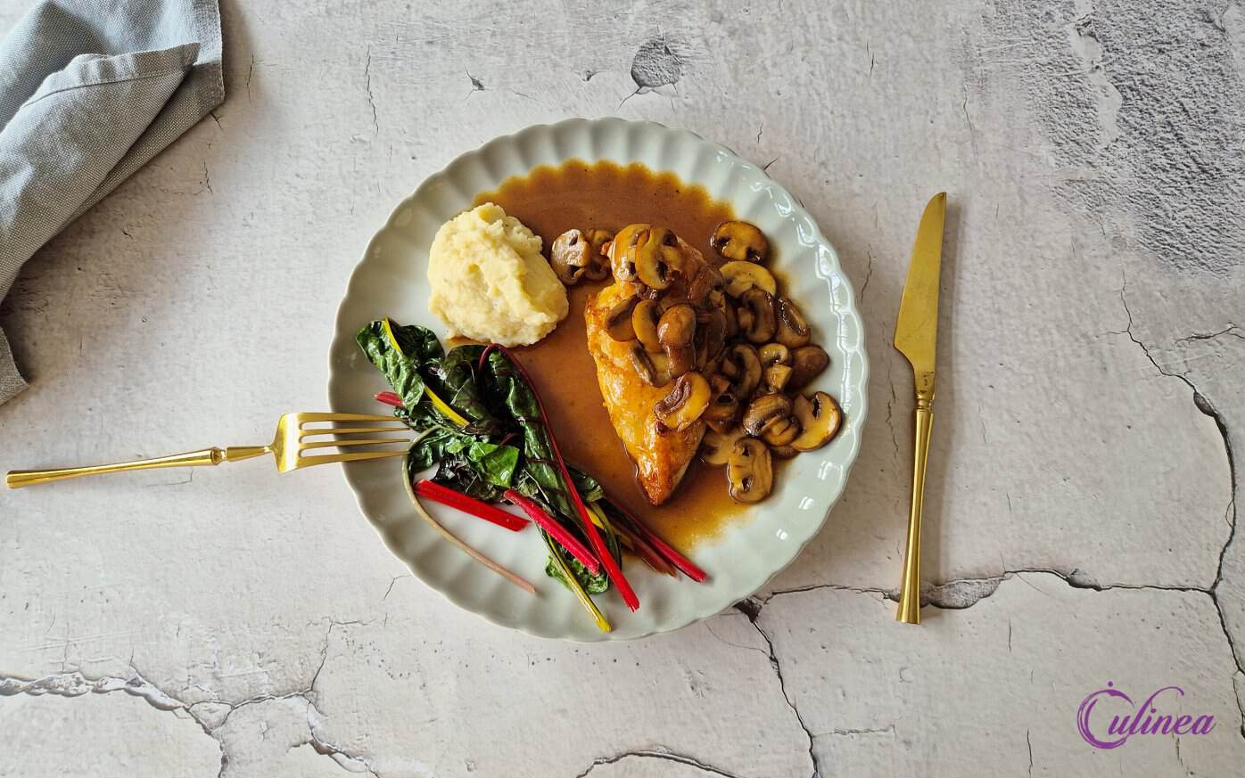Kipfilet met paddenstoelen en Marsala