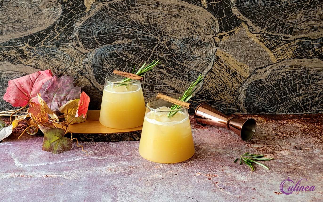 Vanille wodka en peer cocktail