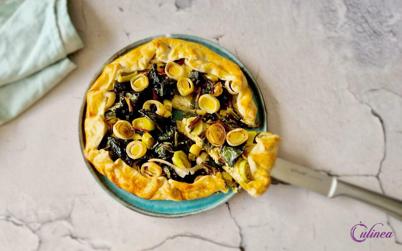 Galette met snijbiet en prei