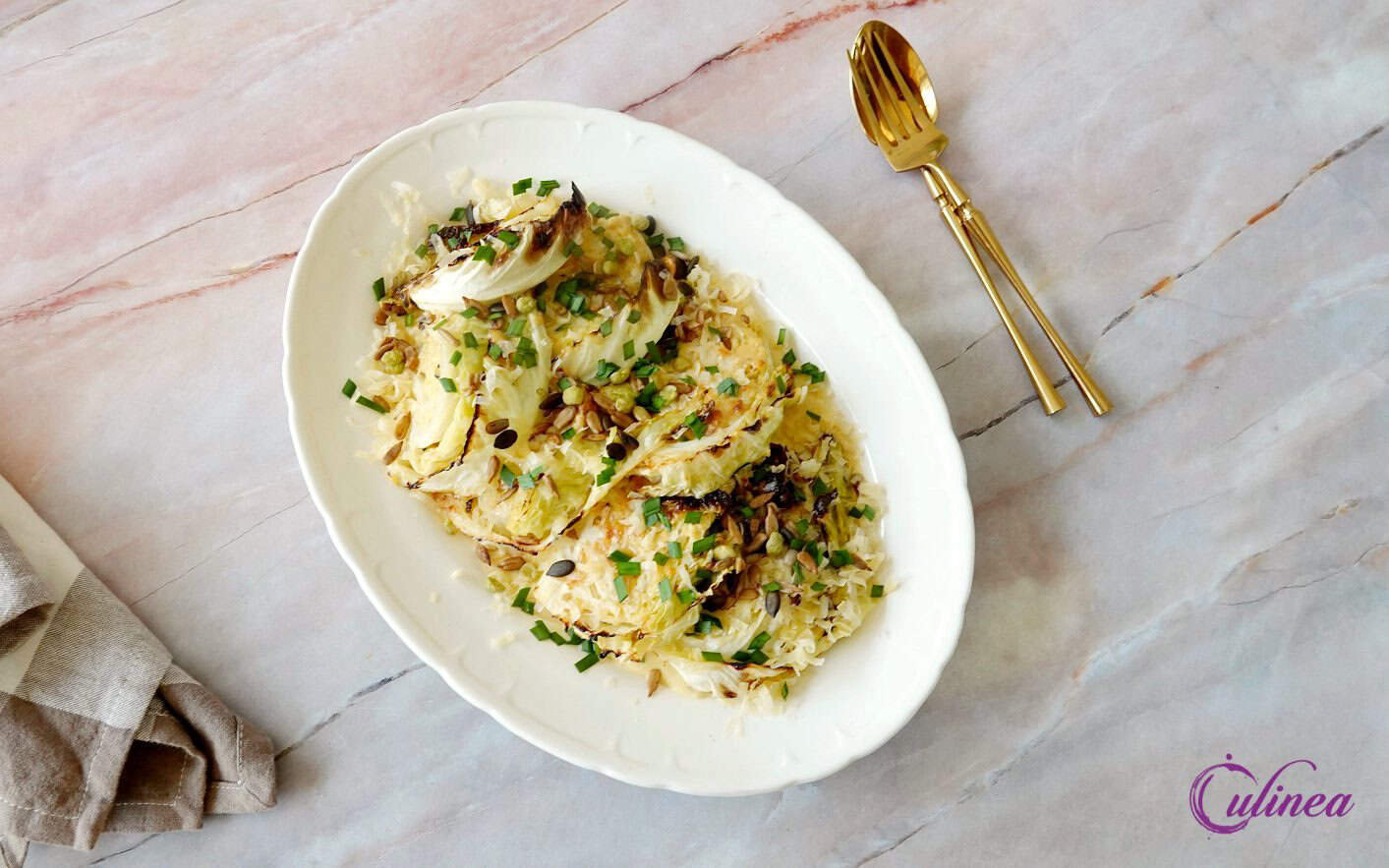 Geroosterde savooikool met kaas