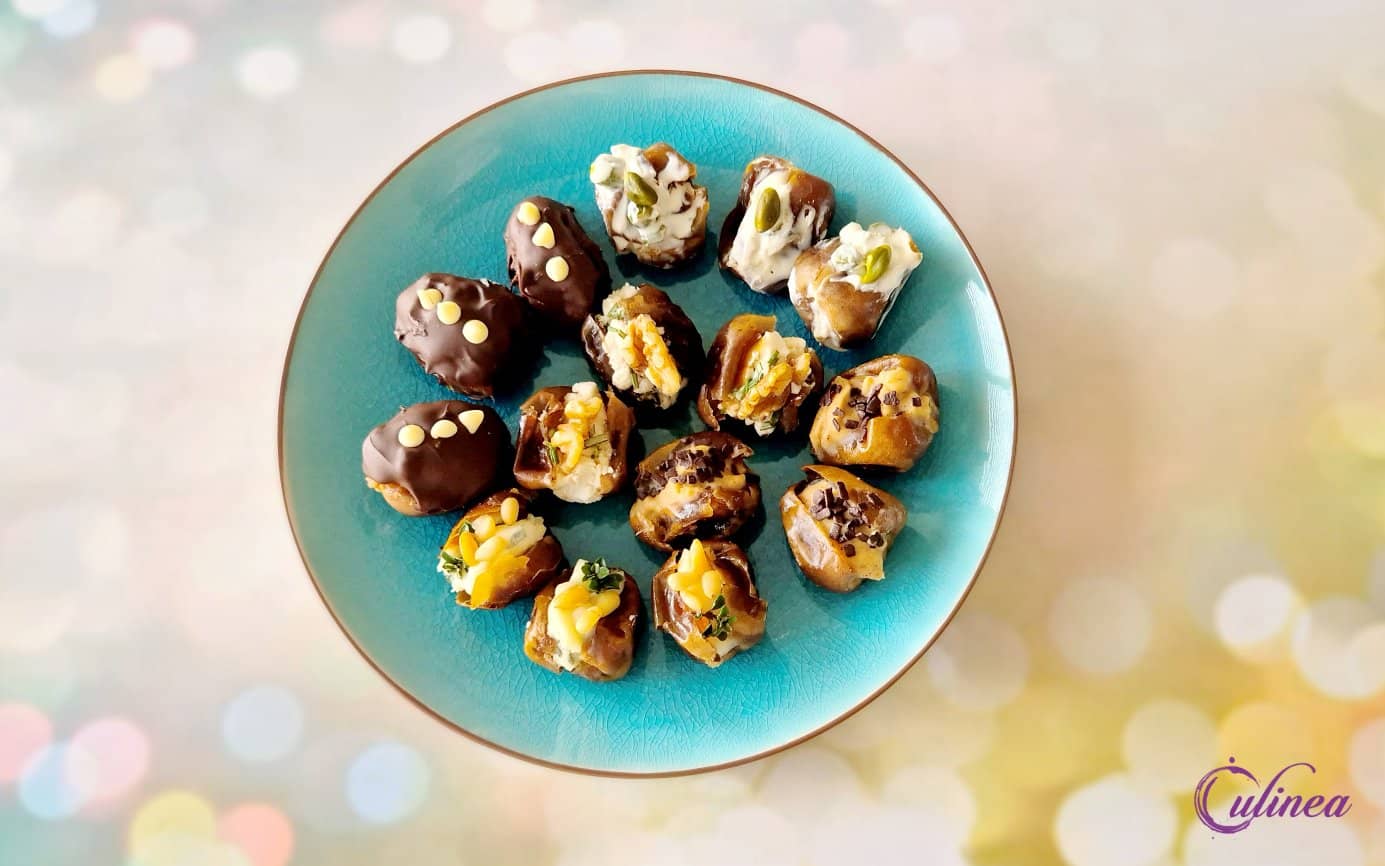 Gevulde dadels op verschillende manieren