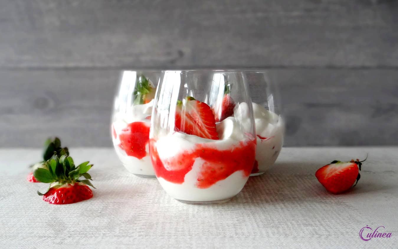 Aardbeien Eton Mess met hangop