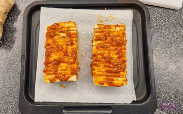 Hasselback Tofu met Miso