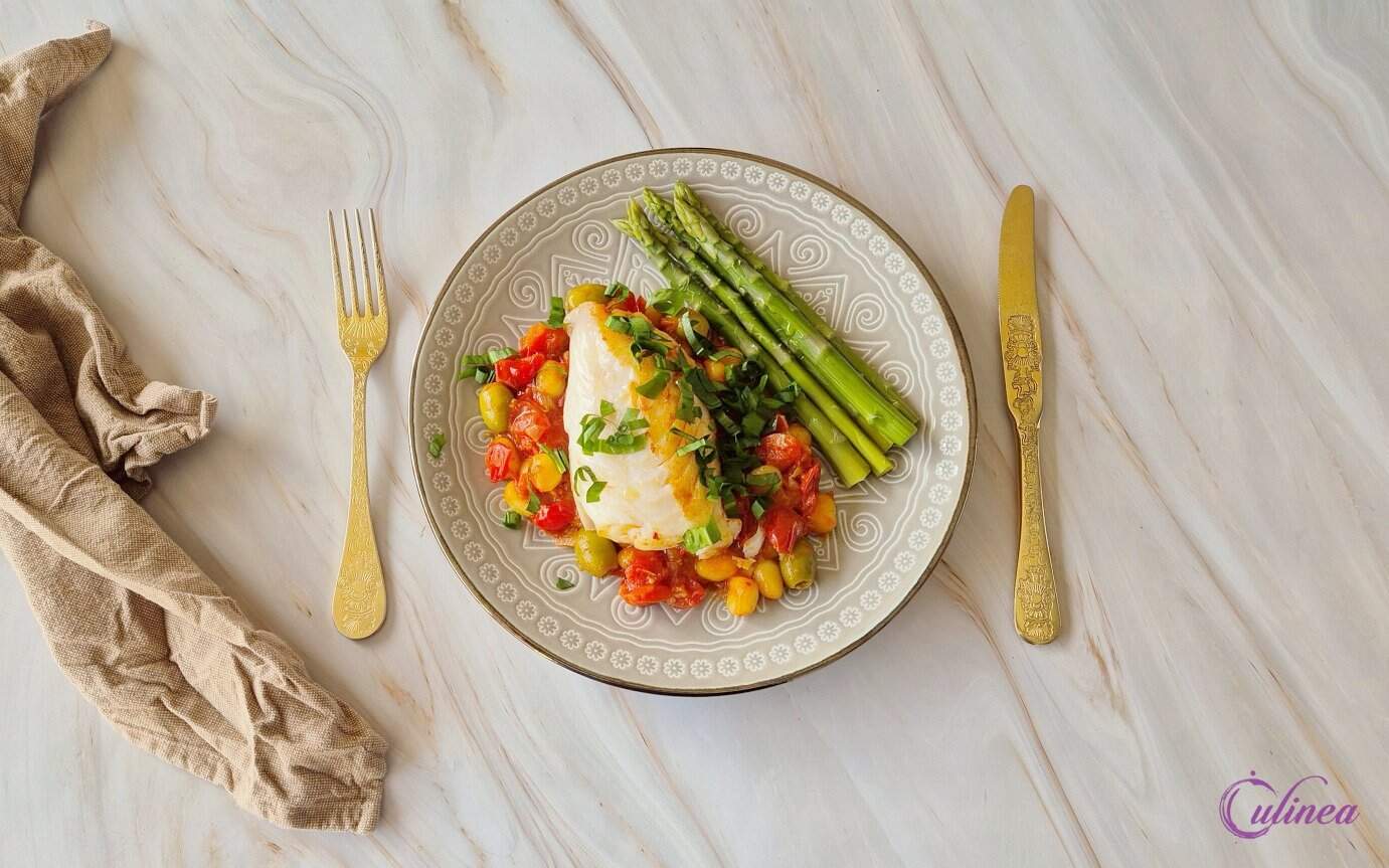 Skrei met nduja-tomatensaus