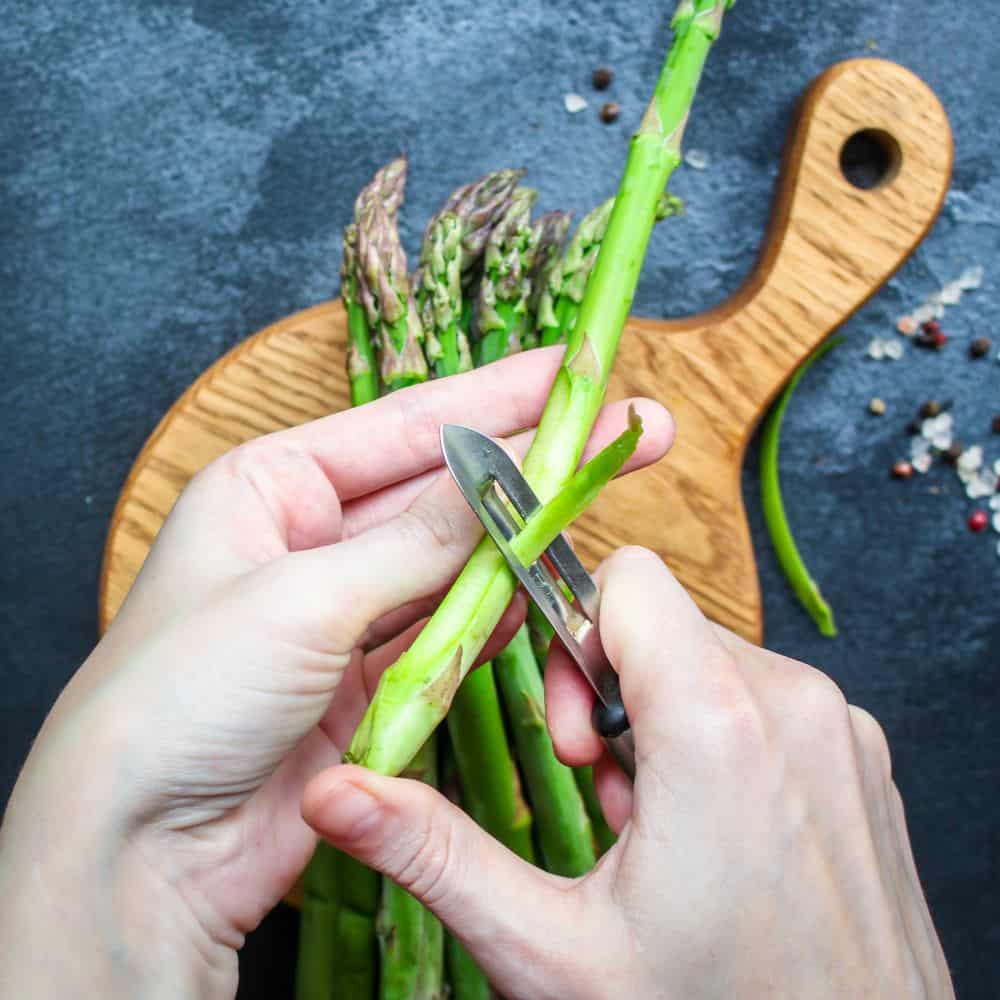 asperges die geschilt worden