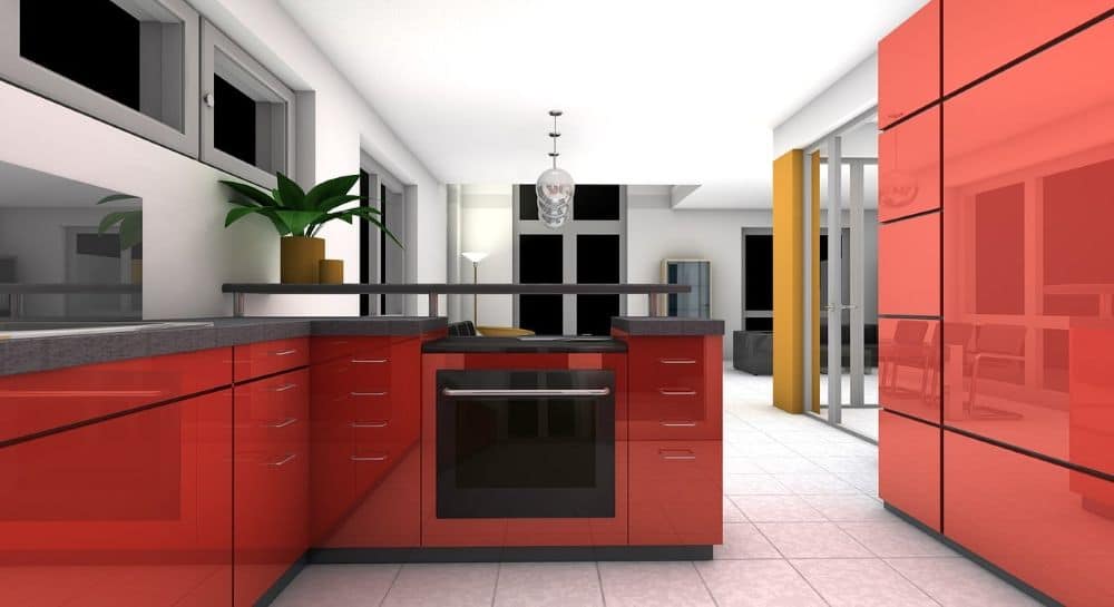 design keuken rood