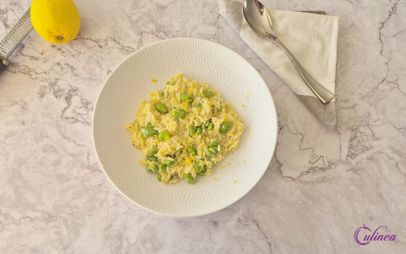 Orzotto met tuinbonen en citroen
