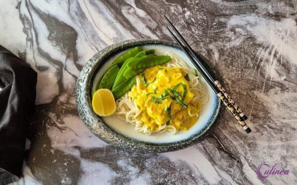 Skrei met gekruide kokosbouillon