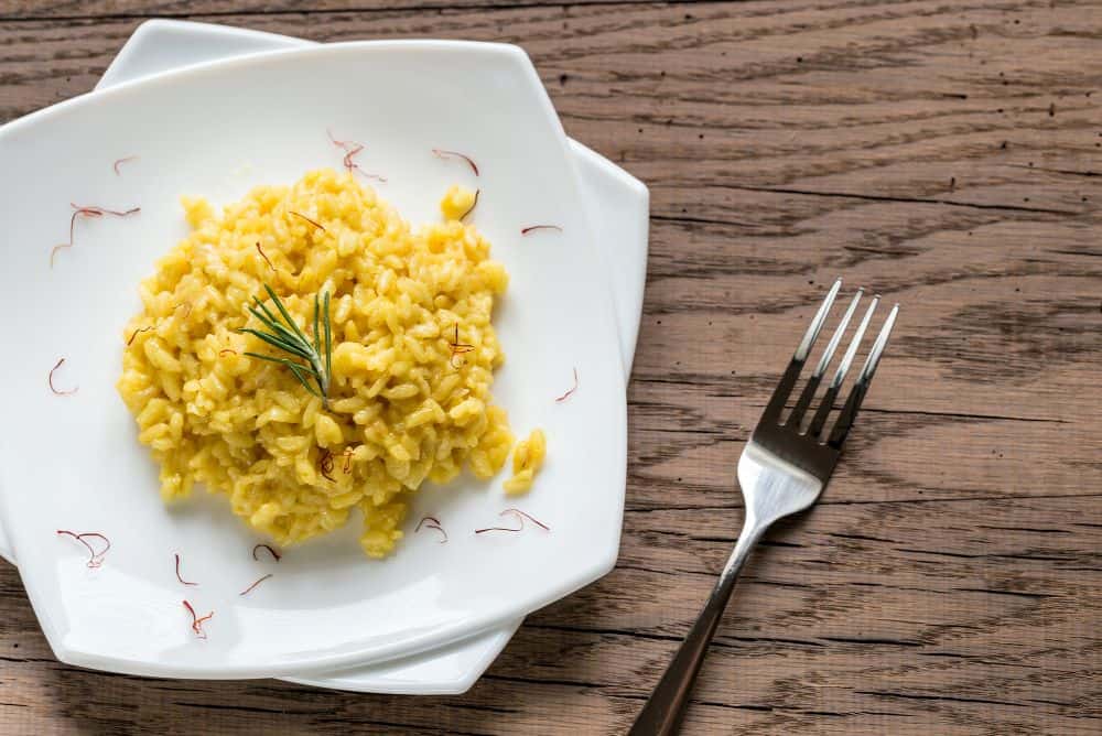 risotto op een bord