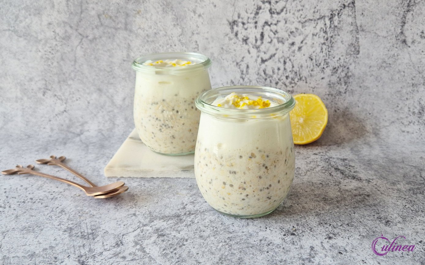 Citroen Cheesecake Overnight Oats: