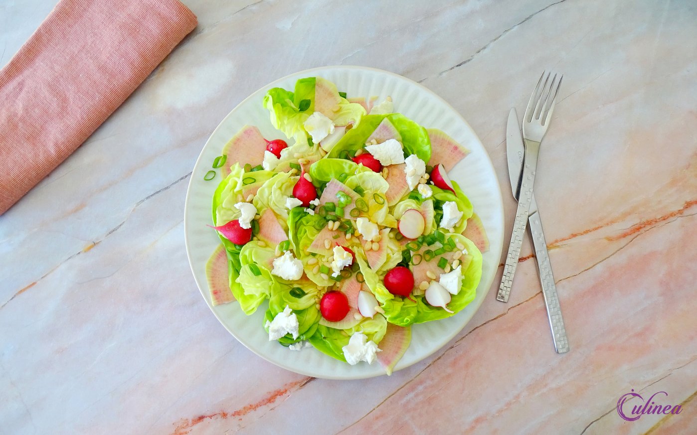 Salade met radijsjes en geitenkaas