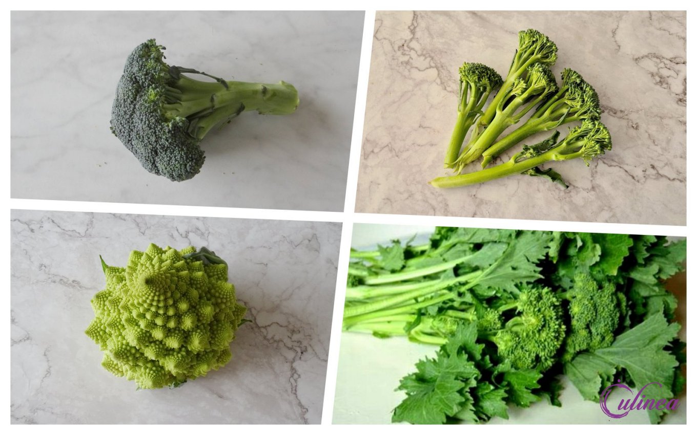 Alle soorten broccoli op een rij