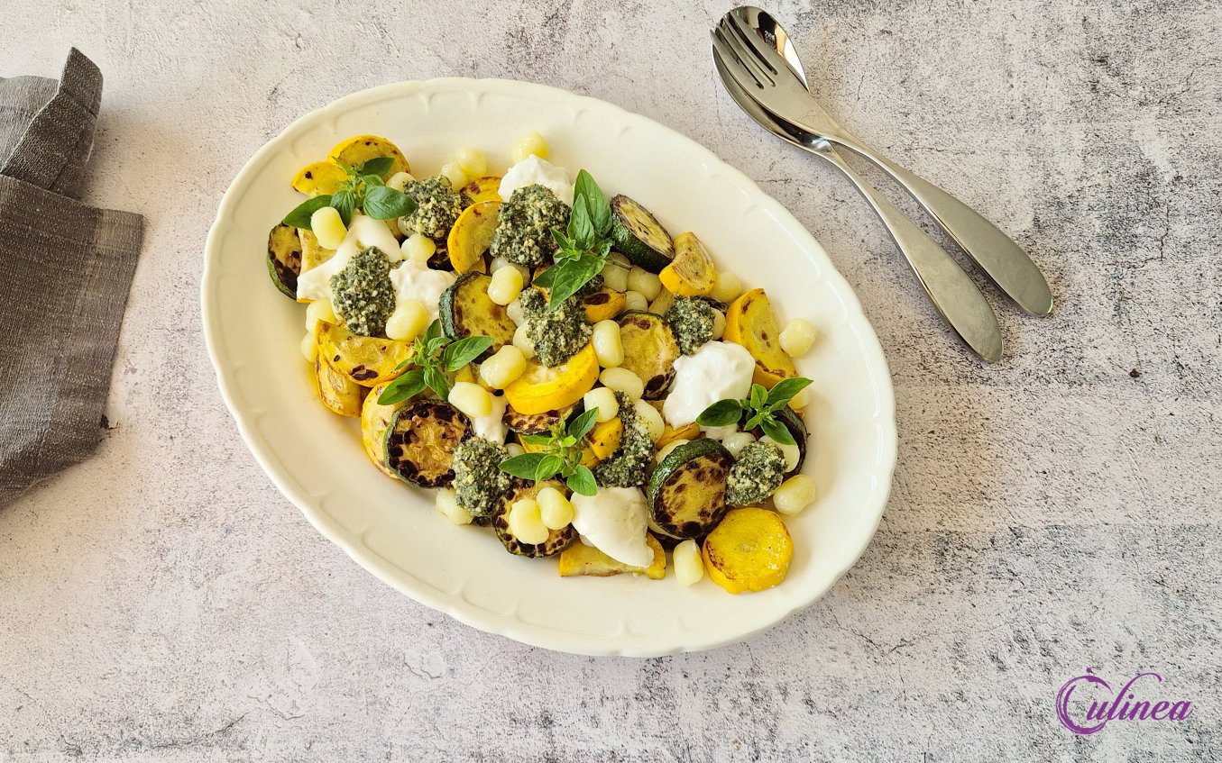 Gnocchi met courgette en burrata