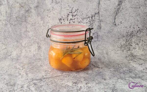 Pittige ingelegde cantaloupe meloen