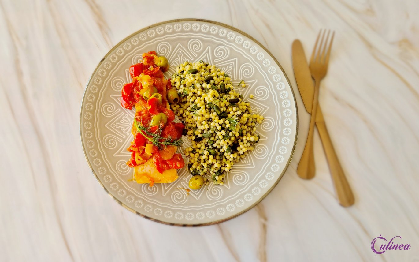 Marokkaanse zalm met parelcouscous
