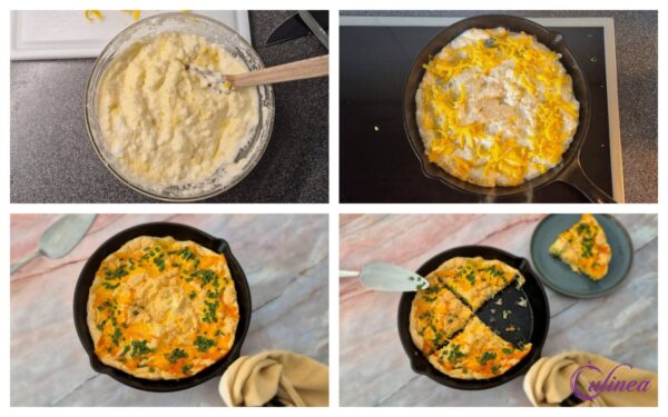 Omelet soufflé met broccoli en cheddar