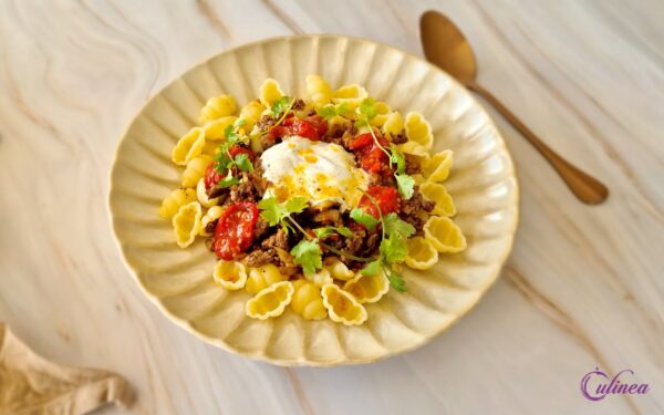 Pasta met lamsgehakt
