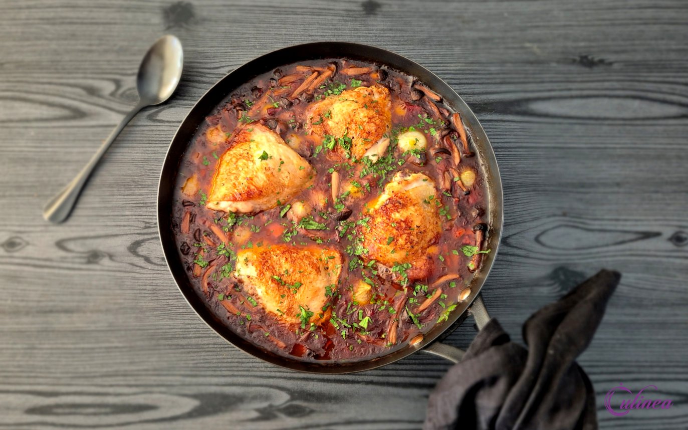 Coq au Vin Recept – Franse Kip Stoofpot met Rode Wijn