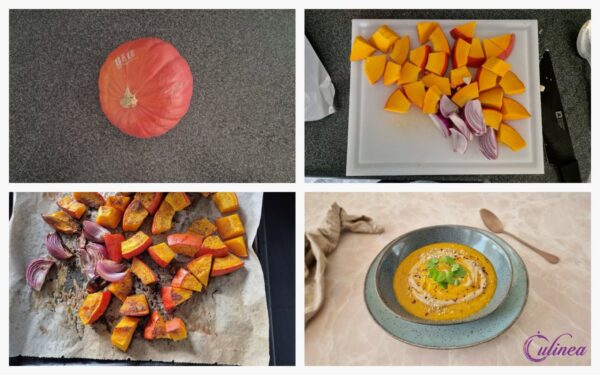 Geroosterde Pompoensoep met Tahin en Dukkah