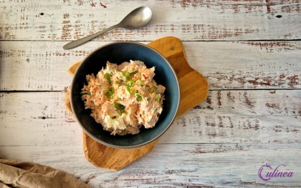 Zalmsalade maken met Mayonaise, Griekse Yoghurt en Kappertjes