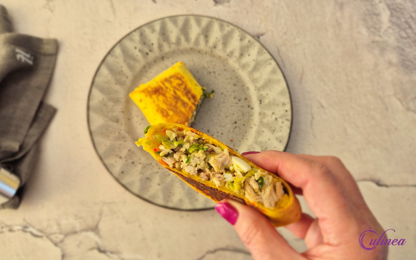 Chopped Caesarsalade Wrap met Kip