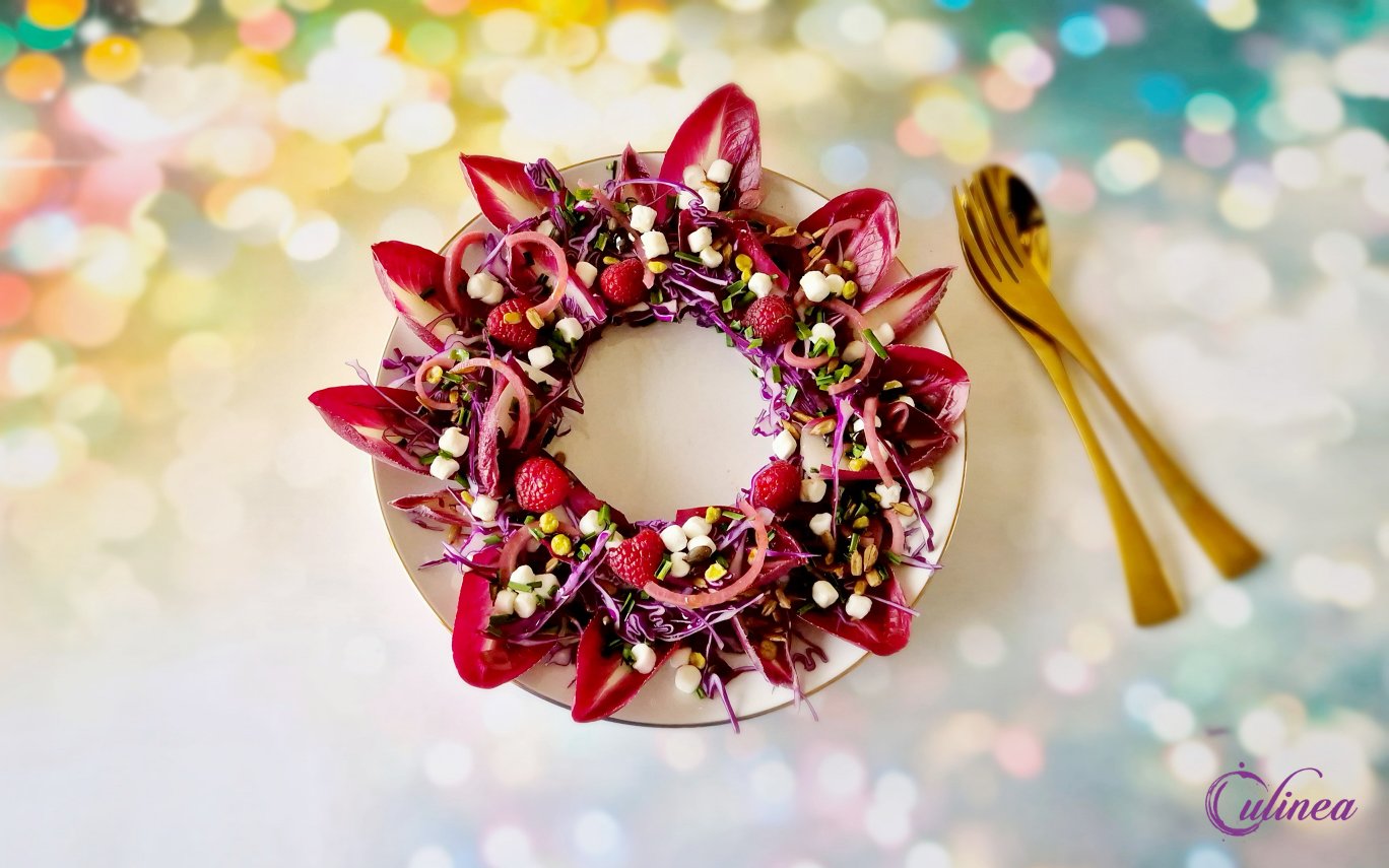 Roodlofsalade met rode spitskool