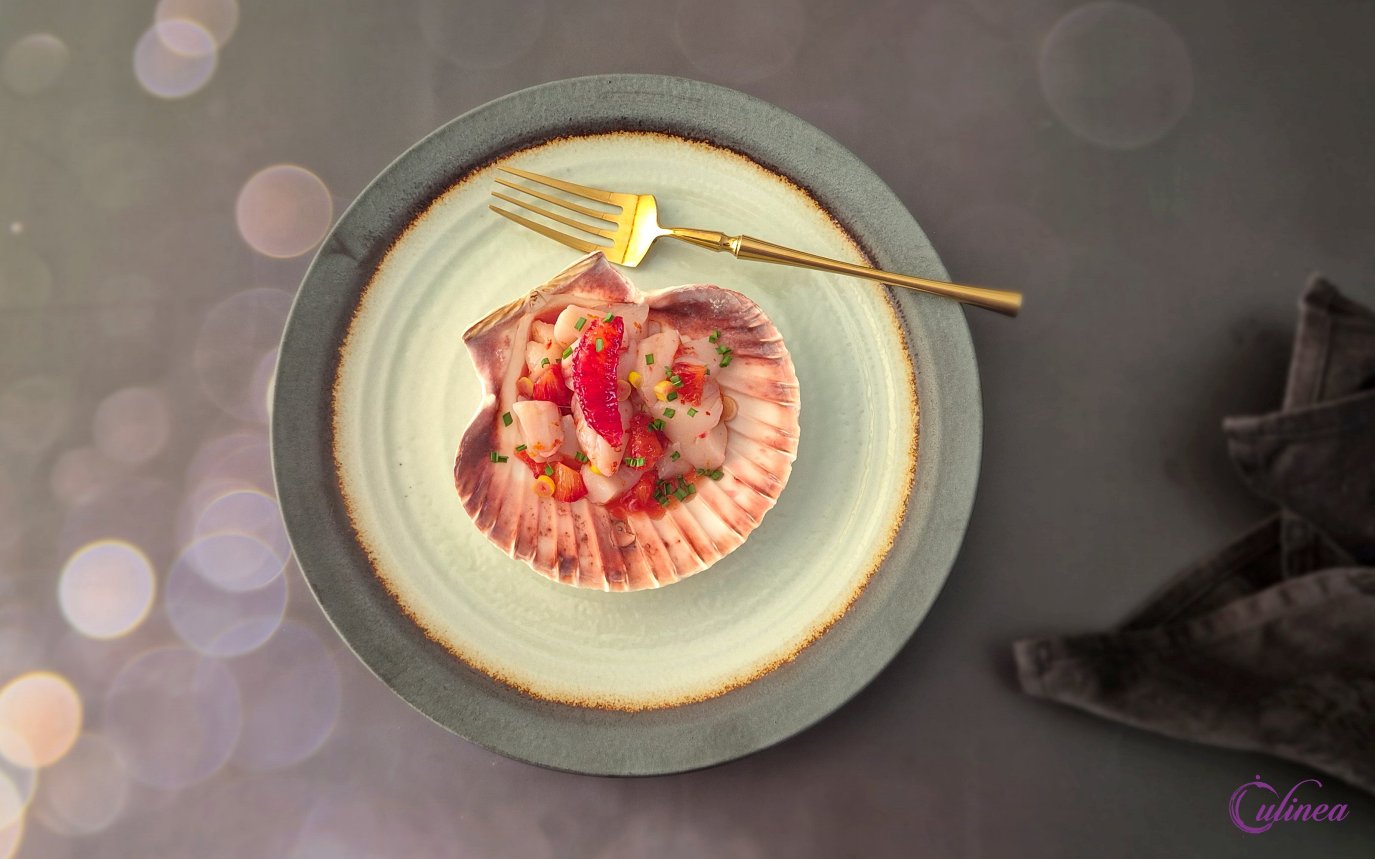 Tartaar van Coquilles met Sinaasappel