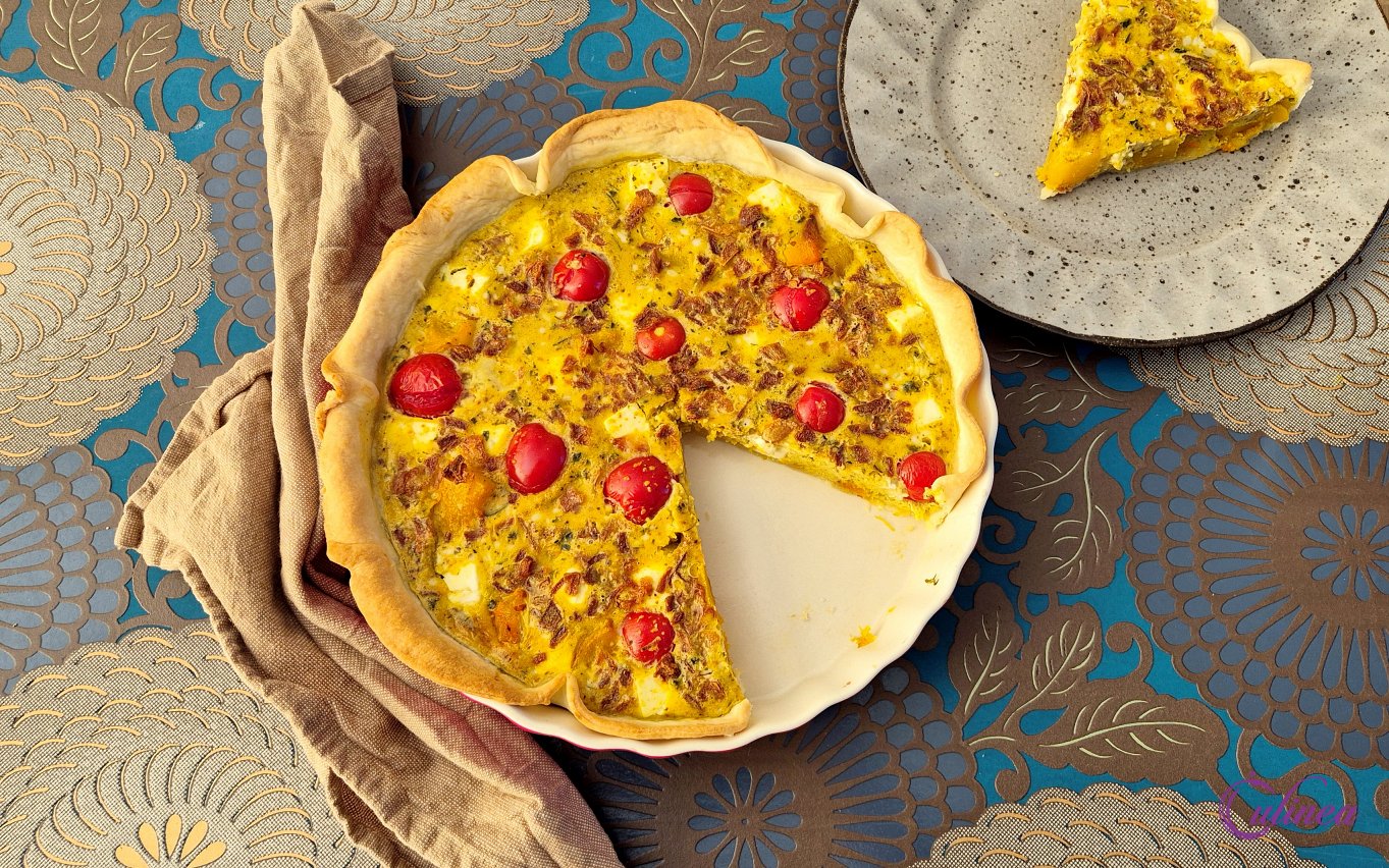 Indiase Pompoen- en Paneerquiche