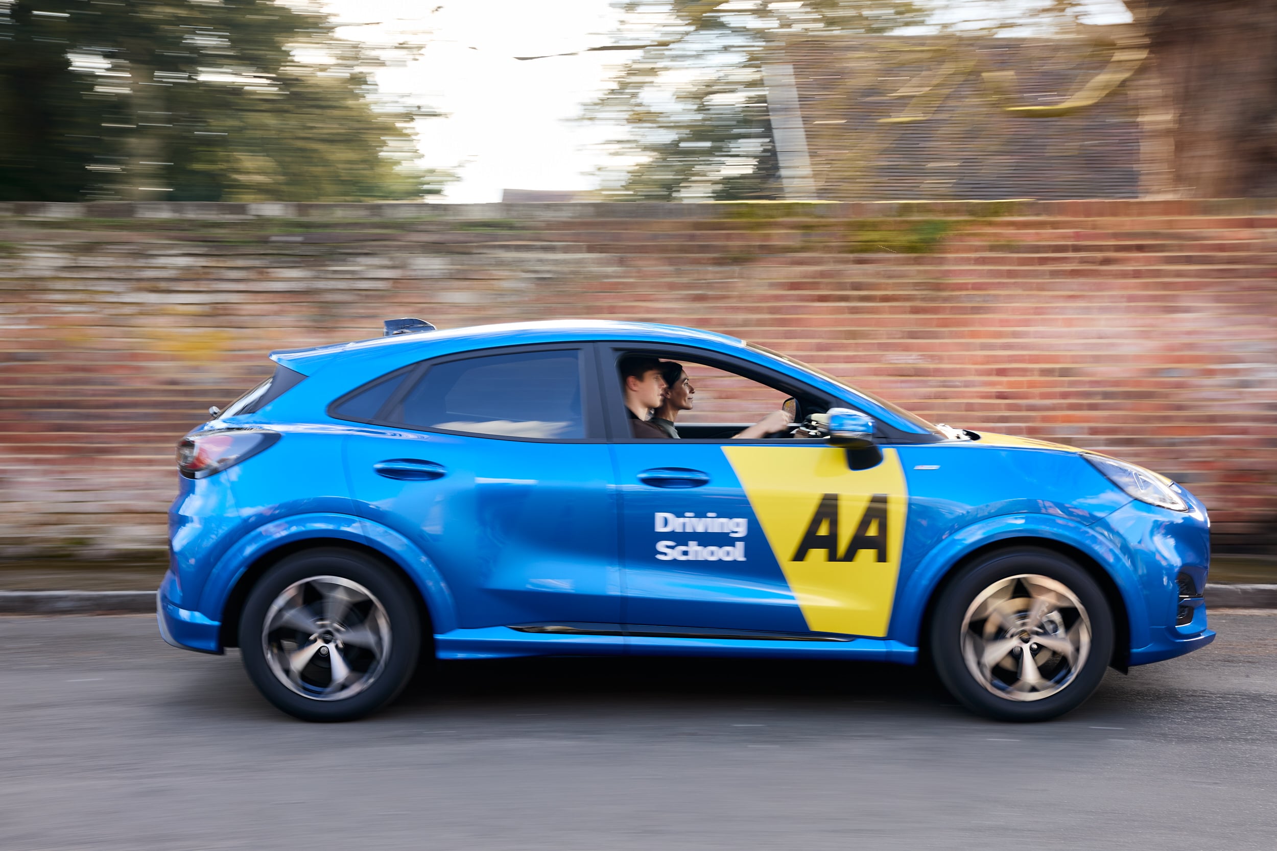 AA learner performing emergency stop